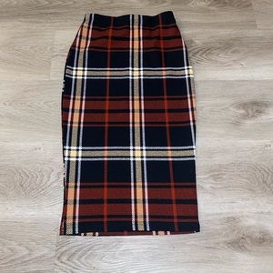 Shein Plaid Pencil Skirt
